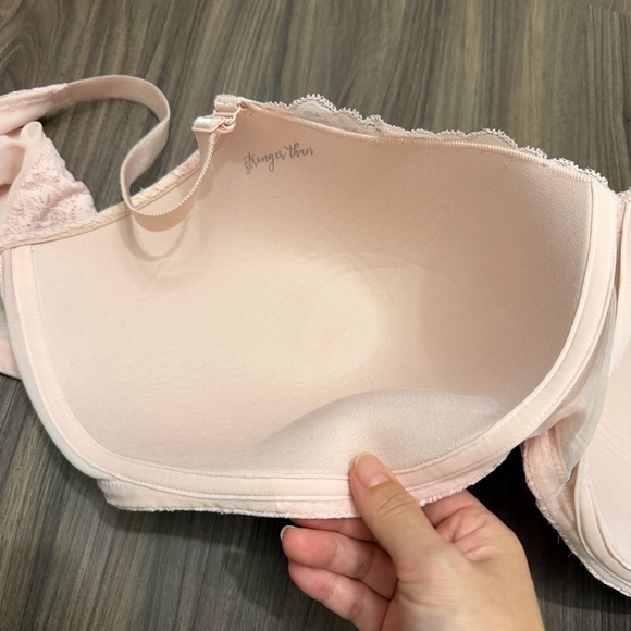 TORRID curve Wire Free Push-Up Plunge Bra 48DDD Pink Lace 48F - Picture 11 of 12